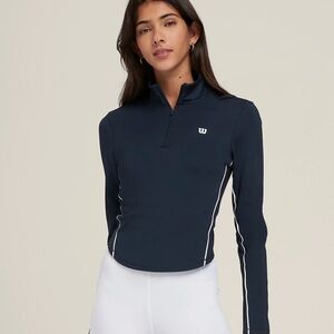 Wilson Tennis Long Sleeve Half Zip Top